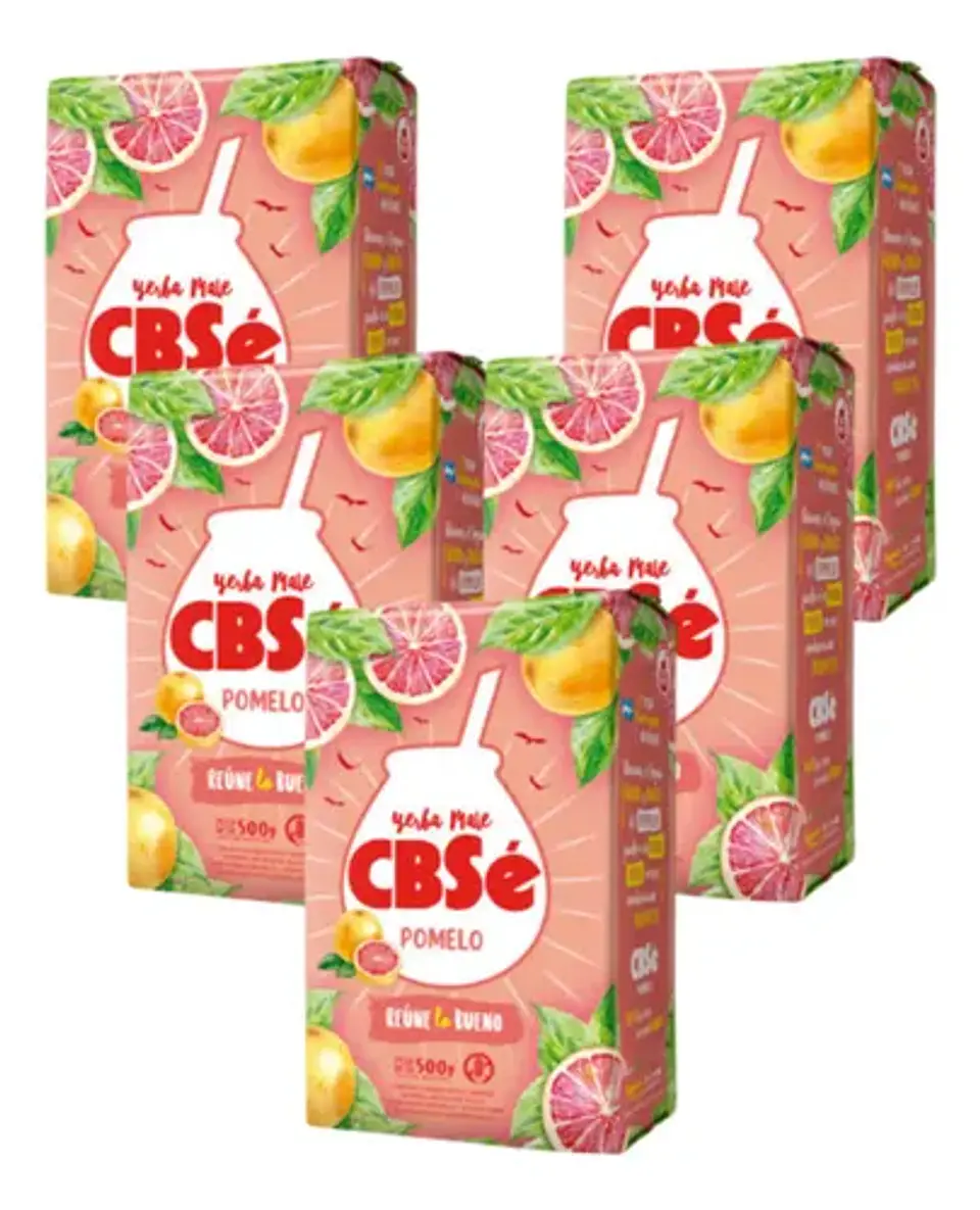Yerba Mate Cbsé Pomelo Pack 5x4 500g 1