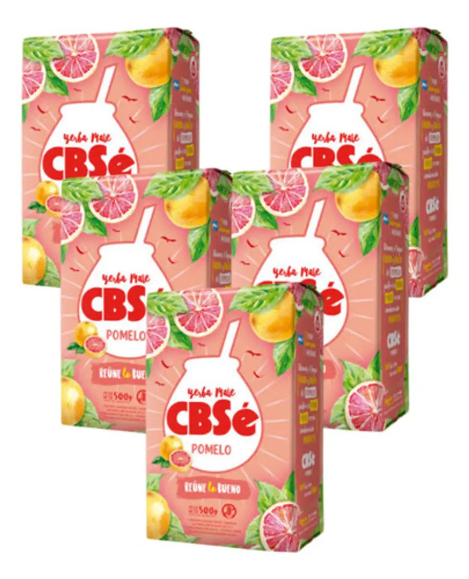 Yerba Mate Cbsé Pomelo Pack 5x4 500g 4