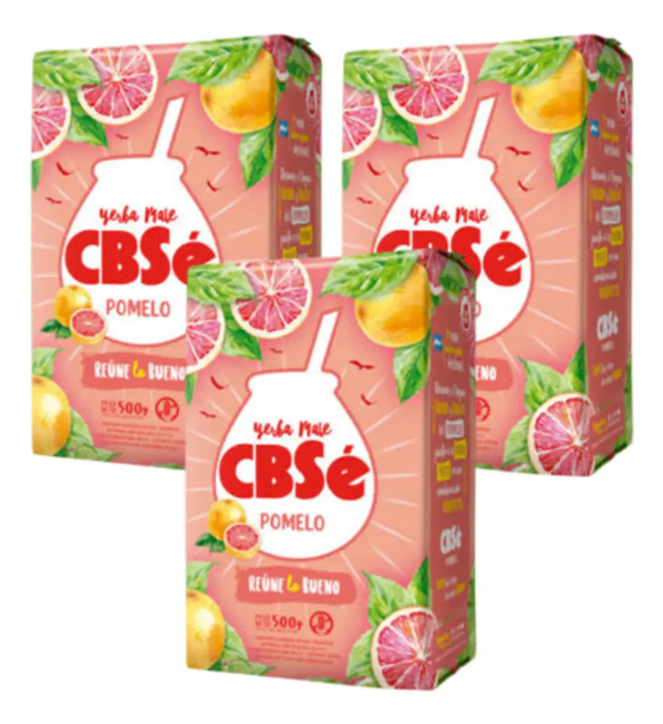 Yerba Mate Cbsé Pomelo Pack 3x2 500g 2