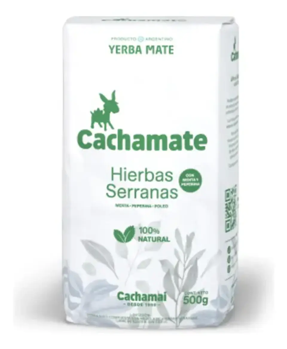 Yerba Mate Cachamate Hierbas Serranas Menta 500g 3