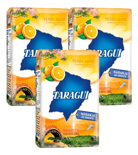 Yerba Mate Taragüí Naranja Pack 3x2 500g