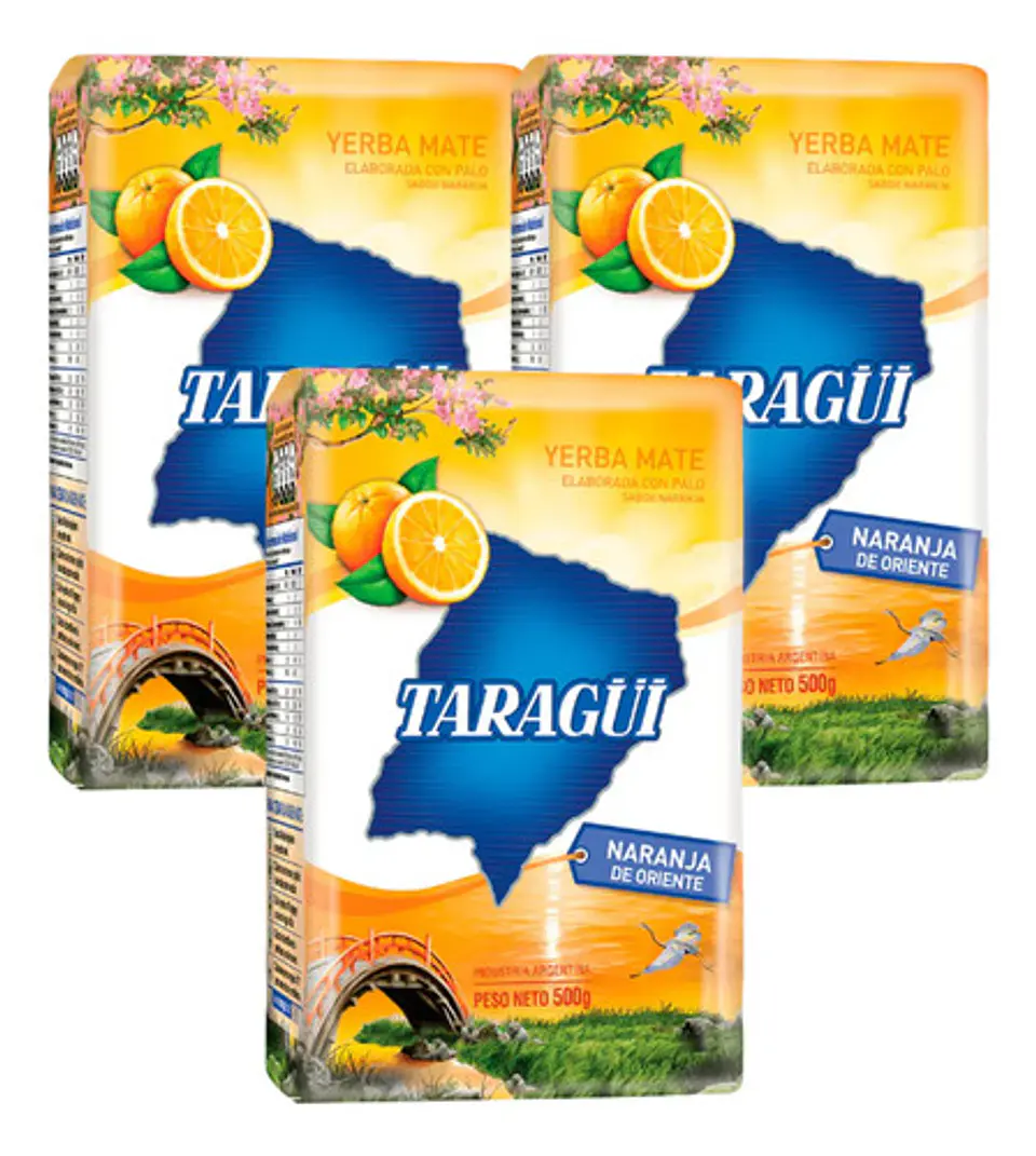 Yerba Mate Taragüí Naranja Pack 3x2 500g 3