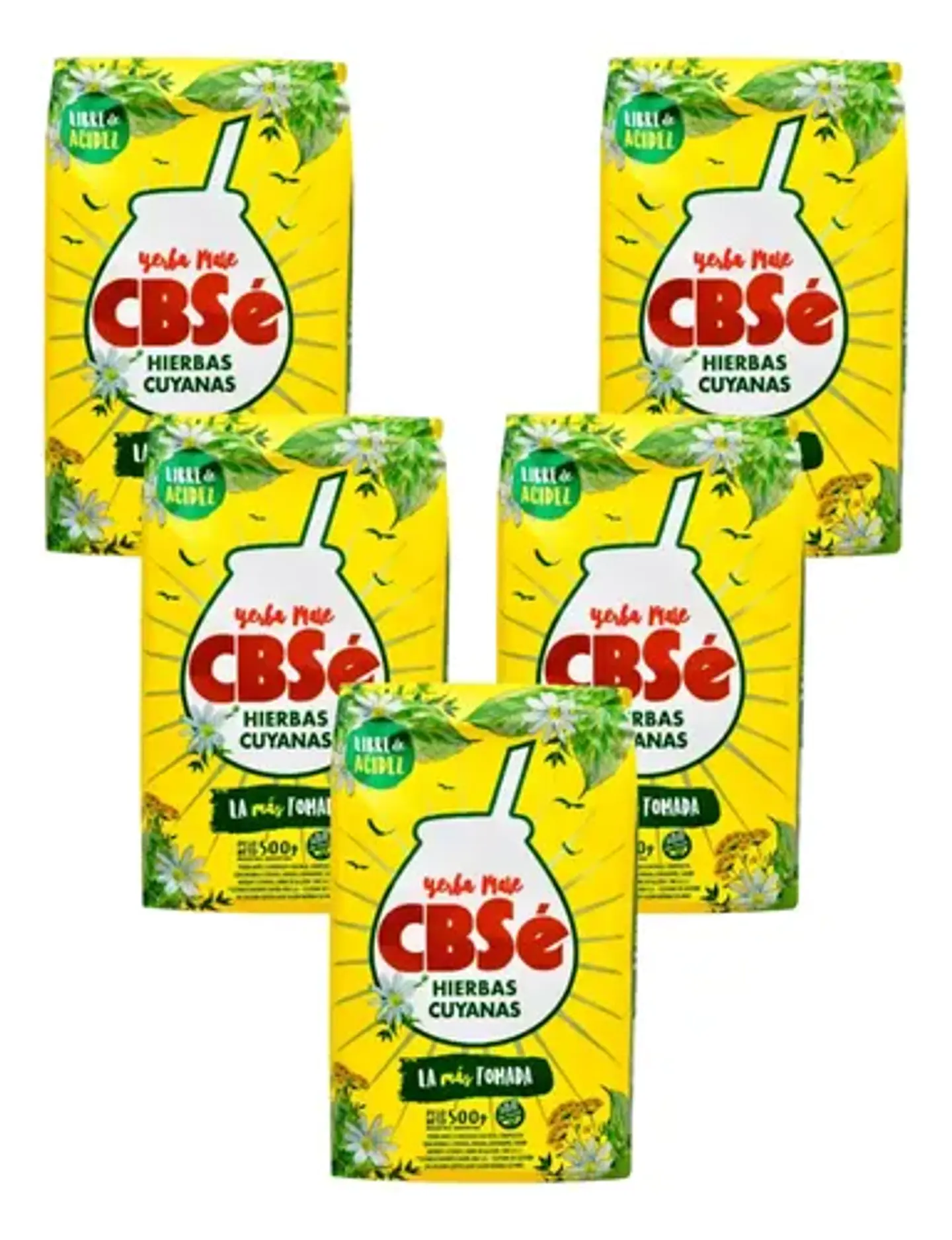 Yerba Mate Cbsé Hierbas Cuyanas Pack 5x4 500g 3