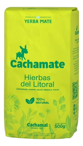 Yerba Mate Cachamate Hierbas Del Litoral 500g 2