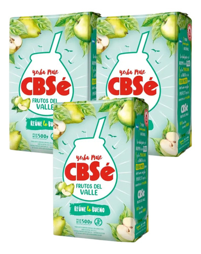 Yerba Mate Cbsé Frutos Del Valle Pack 3x2 500g 4