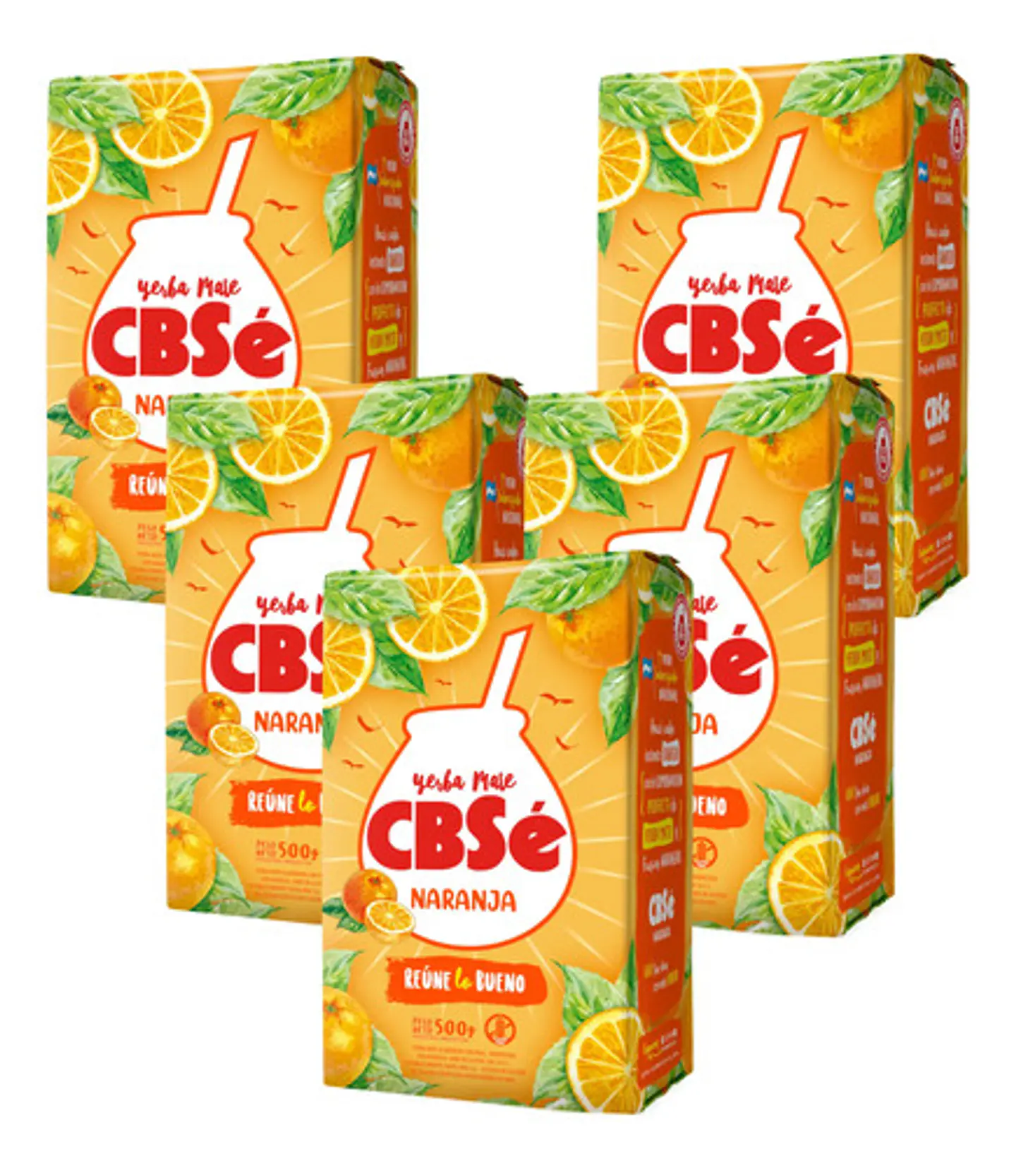 Yerba Mate Cbsé Naranja Pack 5x4 500g 1