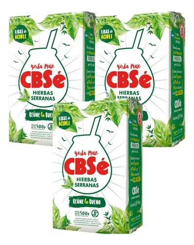 Yerba Mate Cbsé Hierbas Serranas Pack 3x2 500g 2