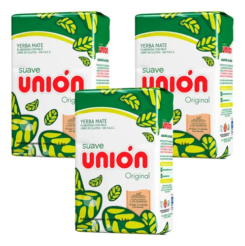 Yerba Mate Unión Suave Pack 3x2 1k 3