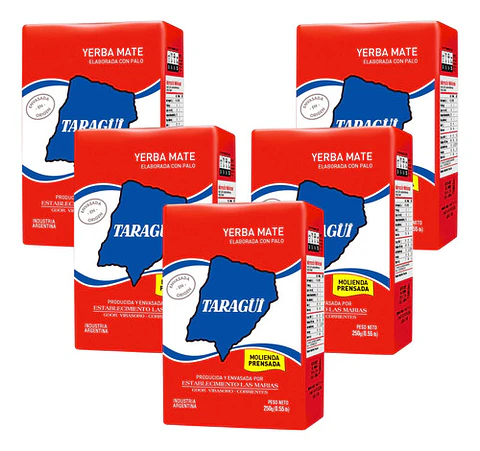 Yerba Mate Taraguí Tradicional Prensada Pack 5x4 250g