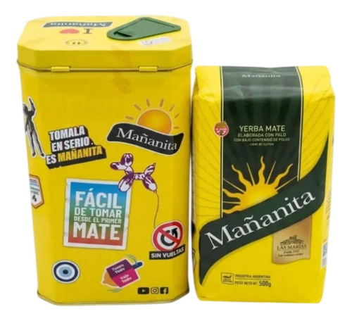 Lata Mañanita + Yerba Mate Mañanita 500 Gr 6