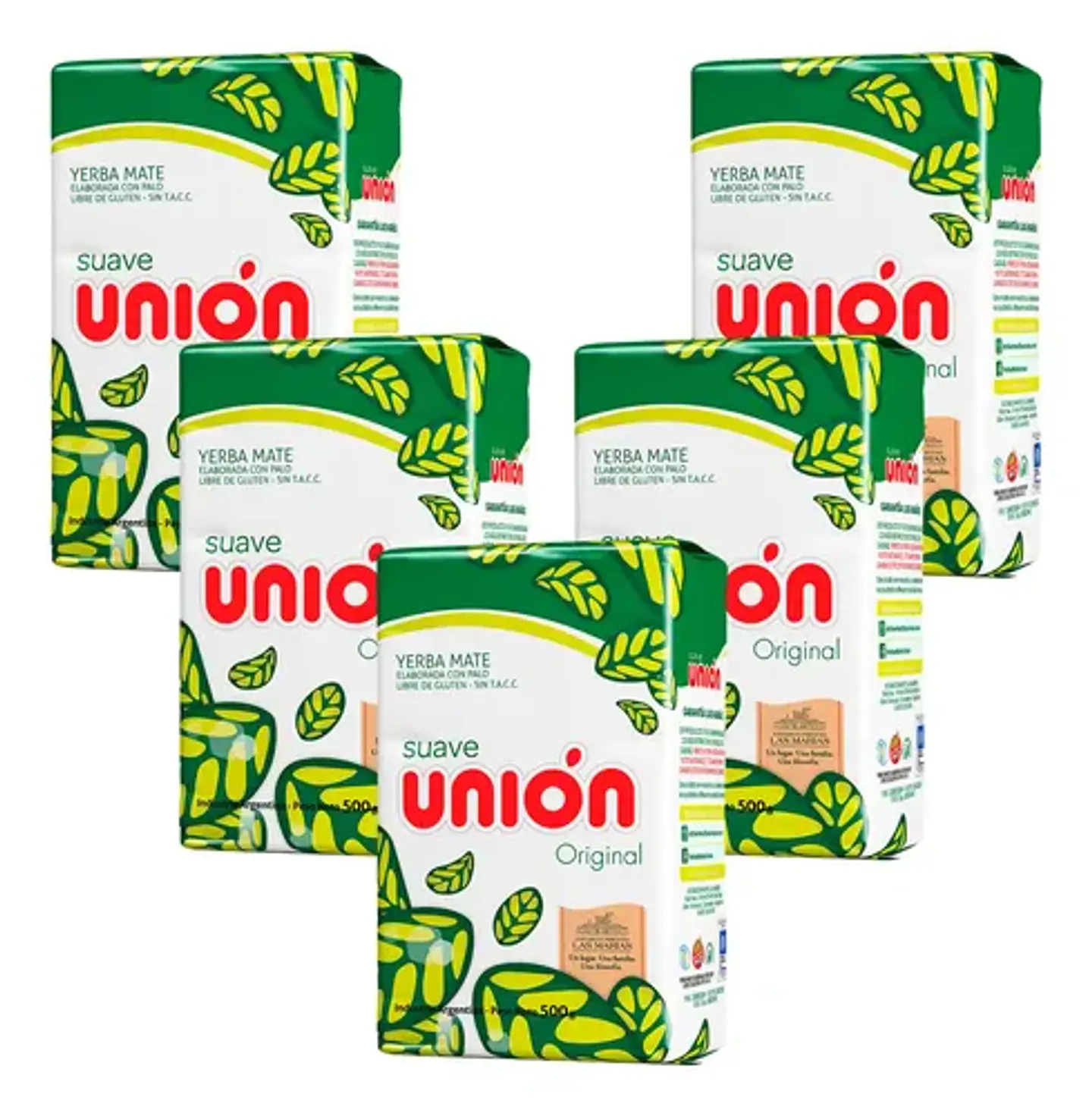 Yerba Mate Unión Suave Pack 5x4 500g 2