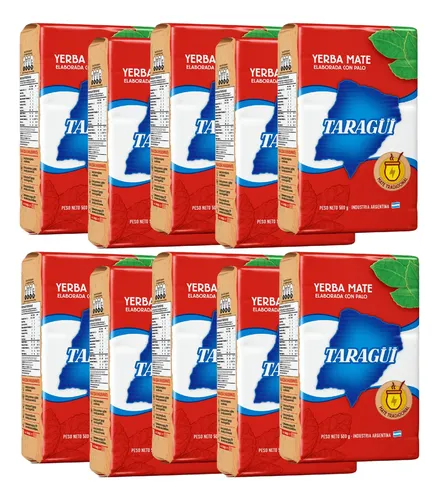 Yerba Mate Taragui Tradicional Pack 10x500g 4