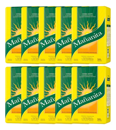 Yerba Mate Mañanita Tradicional Pack 10x500g 1