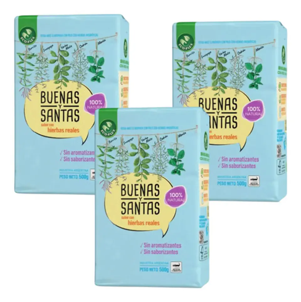 Yerba Mate Buenas Y Santas Pack 3x2 500g 1