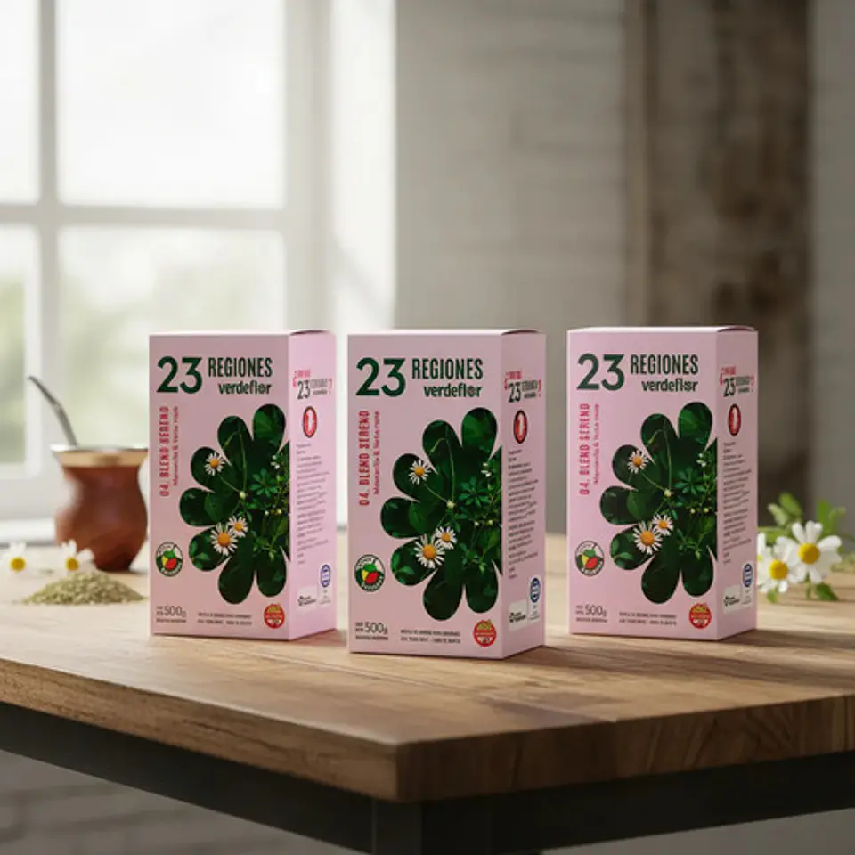Pack X3 Yerba Mate  23 Regiones Verdeflor Manzanilla 500g 2