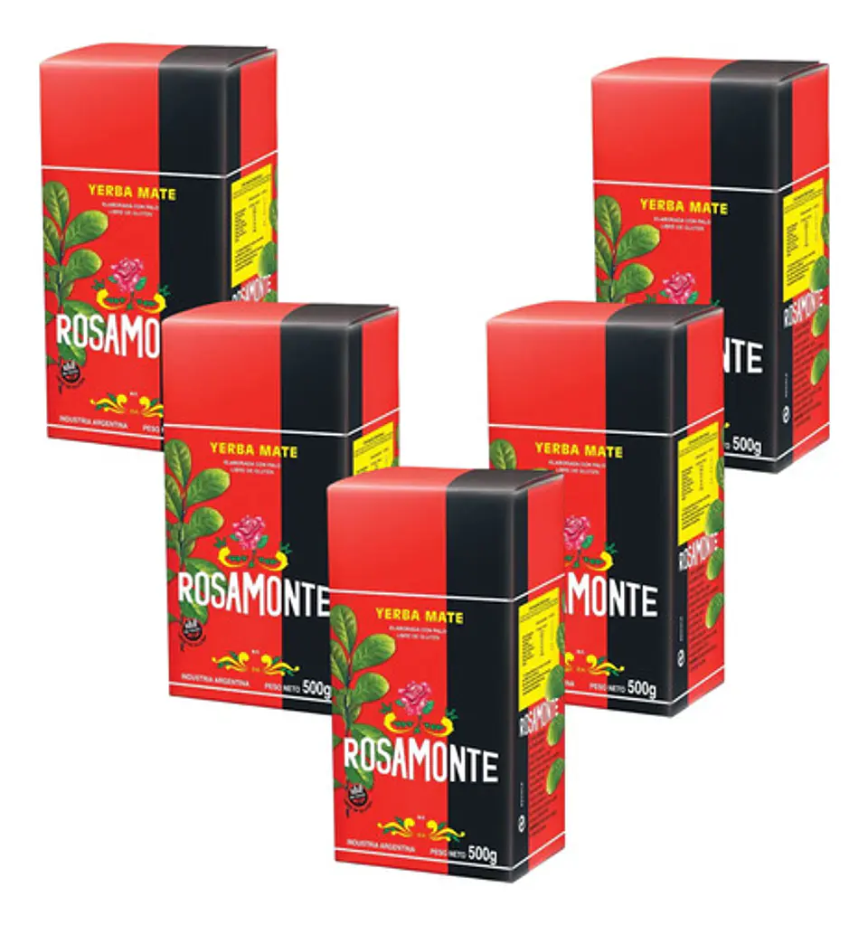 Yerba Mate Rosamonte Tradicional Pack 5x4 500g 3