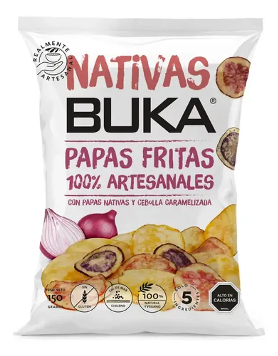 Papas Fritas Nativa Cebolla Caramelizada Buka 150 Grs Papas Fritas BUKA 1