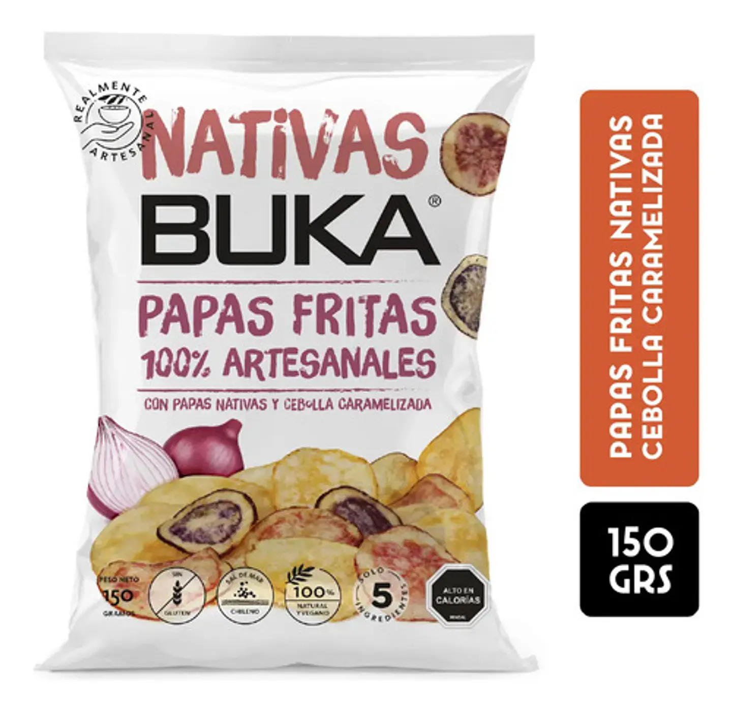 Papas Fritas Nativa Cebolla Caramelizada Buka 150 Grs Papas Fritas BUKA 2