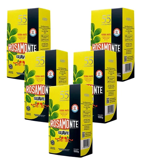 Yerba Mate Rosamonte Suave Pack 5x4 500g