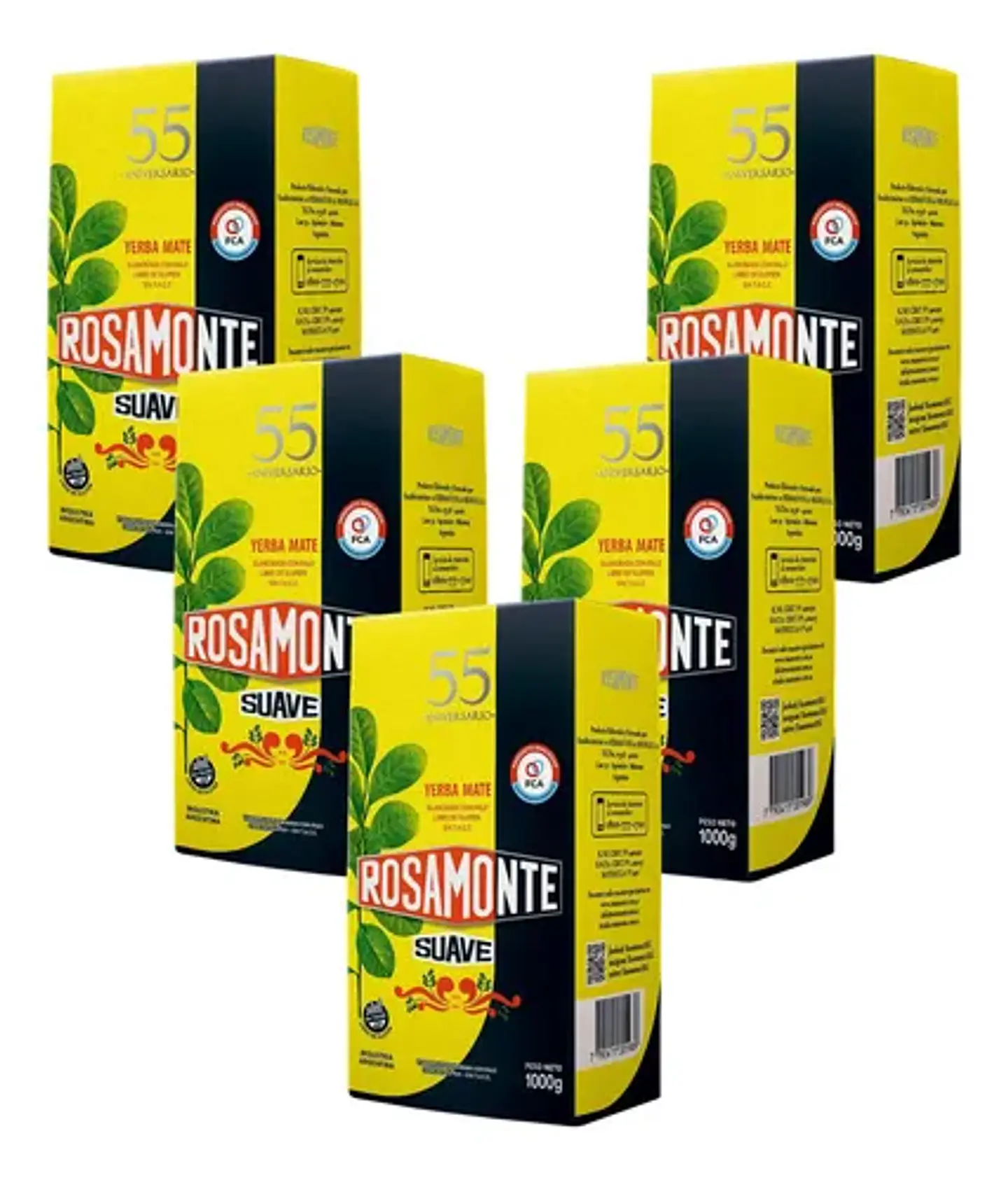 Yerba Mate Rosamonte Suave Pack 5x4 500g 3