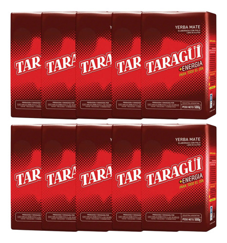 Yerba Mate Taraguí +energía Pack 10x500g 3