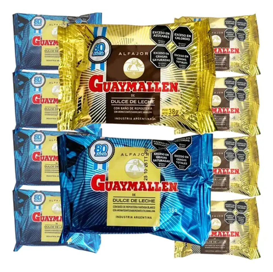 Alfajores Guaymallen Mixtos Dulce De Leche Pack 10x38g 4