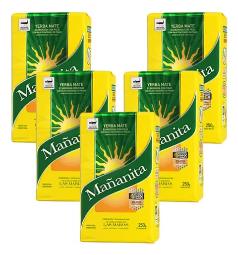 Yerba Mate Mañanita Prensada Pack 5x4 250g