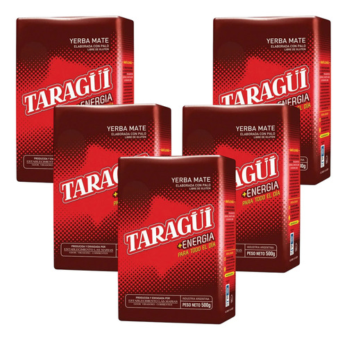 Yerba Mate Taraguí +energía Pack 5x4 500g 1