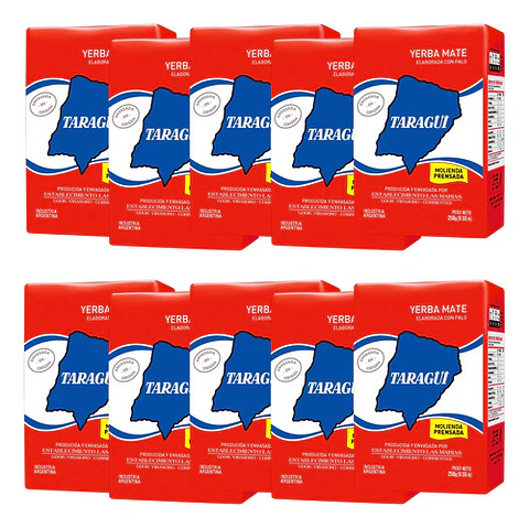 Yerba Mate Taraguí Tradicional Prensada Pack 10x250g