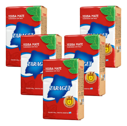 Yerba Mate Taraguí Tradicional Pack 5x4 1k 4