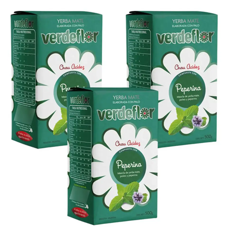 Yerba Mate Verdeflor Peperina Pack 3x2 500g 2