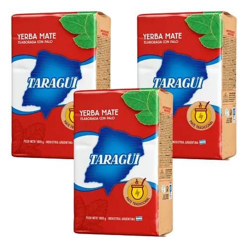 Yerba Mate Taragui Tradicional Pack 3x2 1k 4