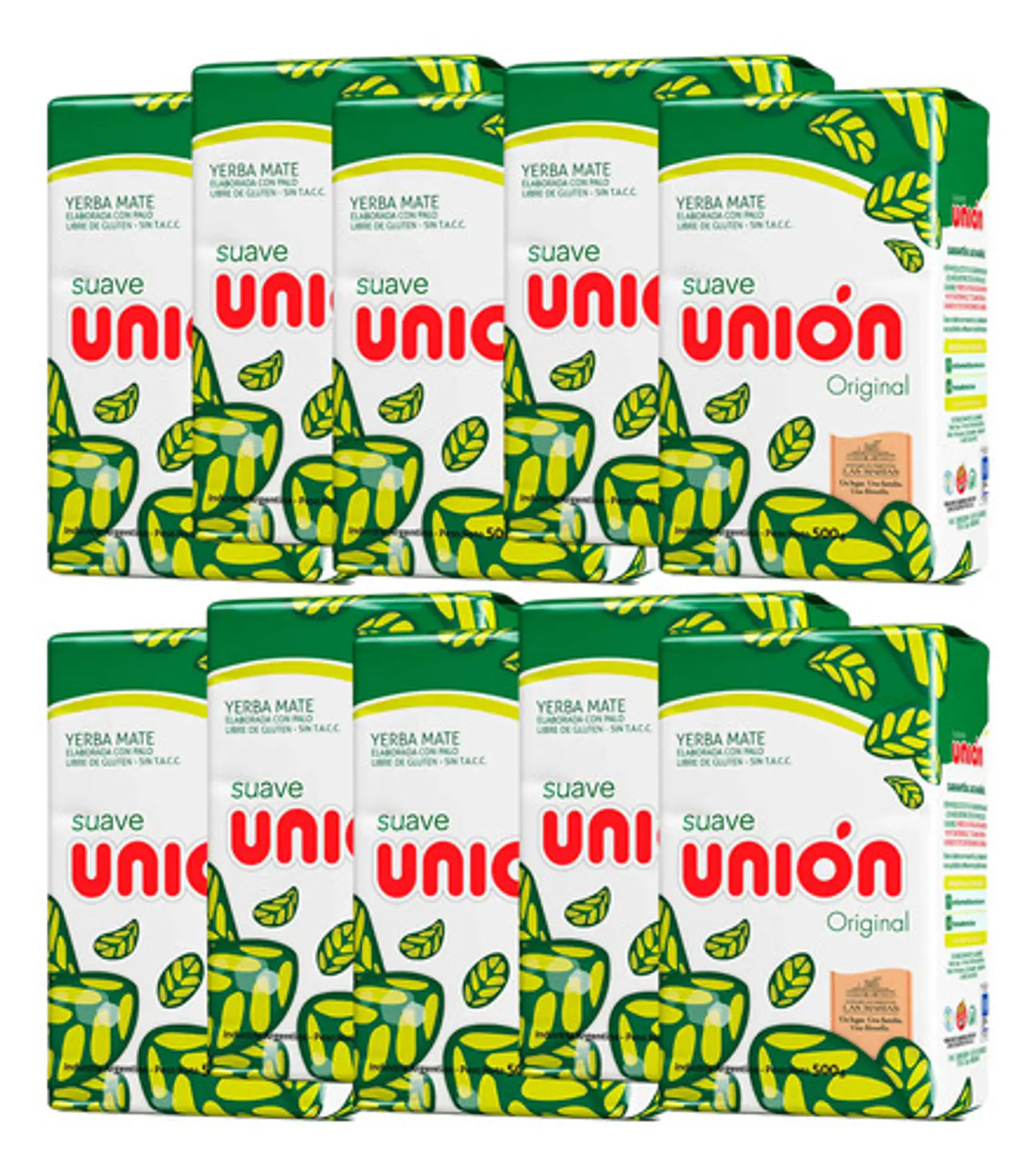 Yerba Mate Unión Suave Pack 10x500g 1