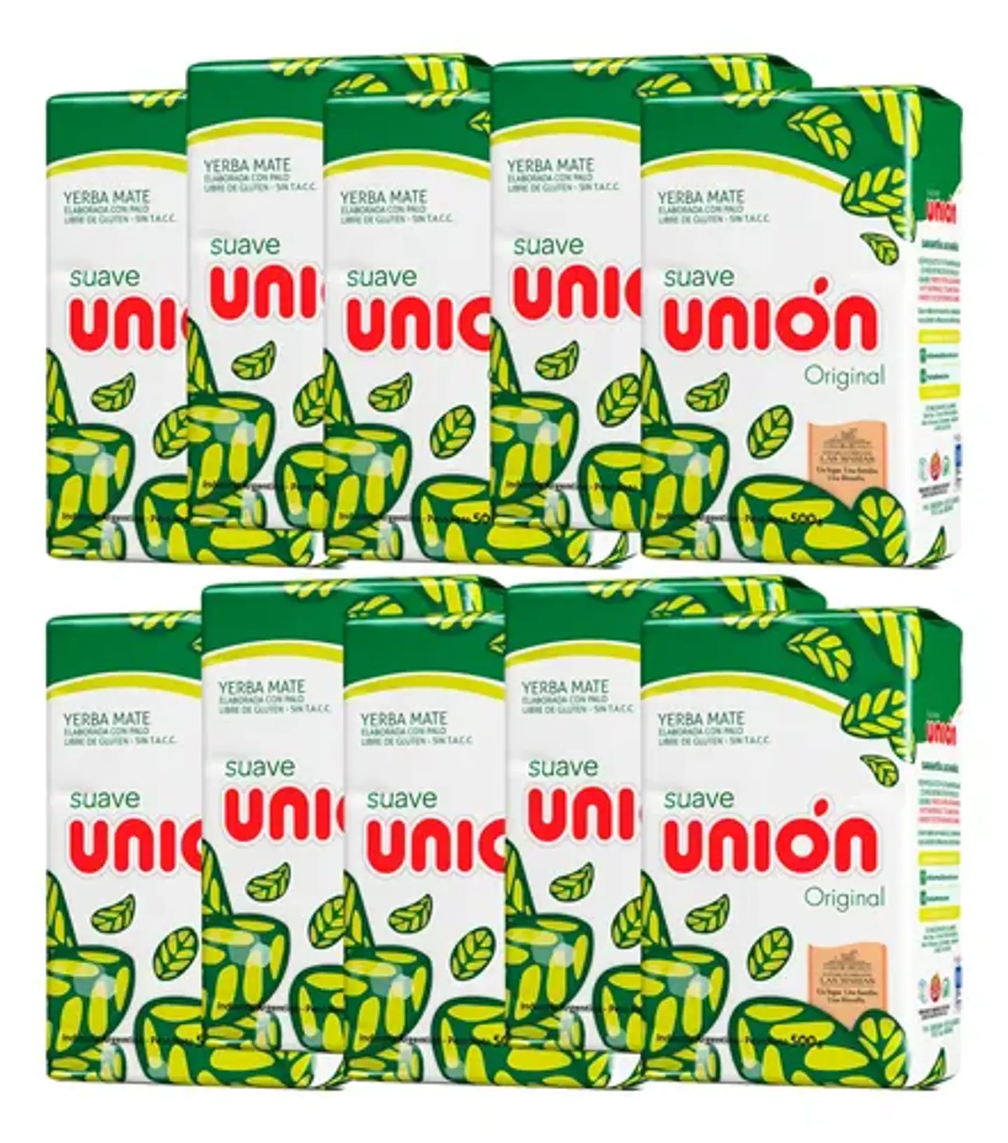 Yerba Mate Unión Suave Pack 10x500g 4
