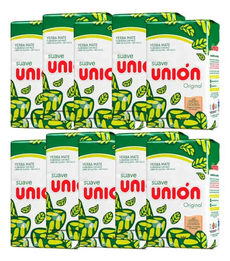 Yerba Mate Unión Suave Pack 10x500g 4