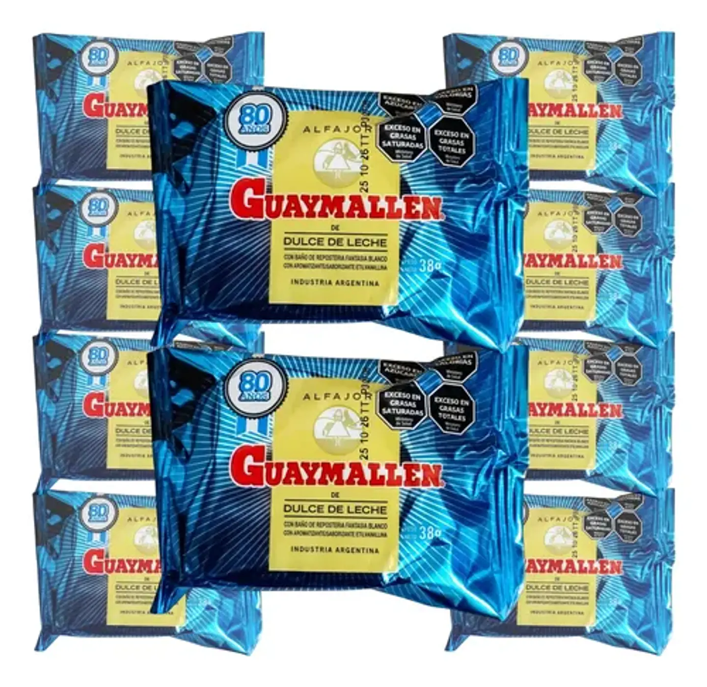 Alfajor Guaymallen Dulce De Leche Blanco Pack 10x38g 1