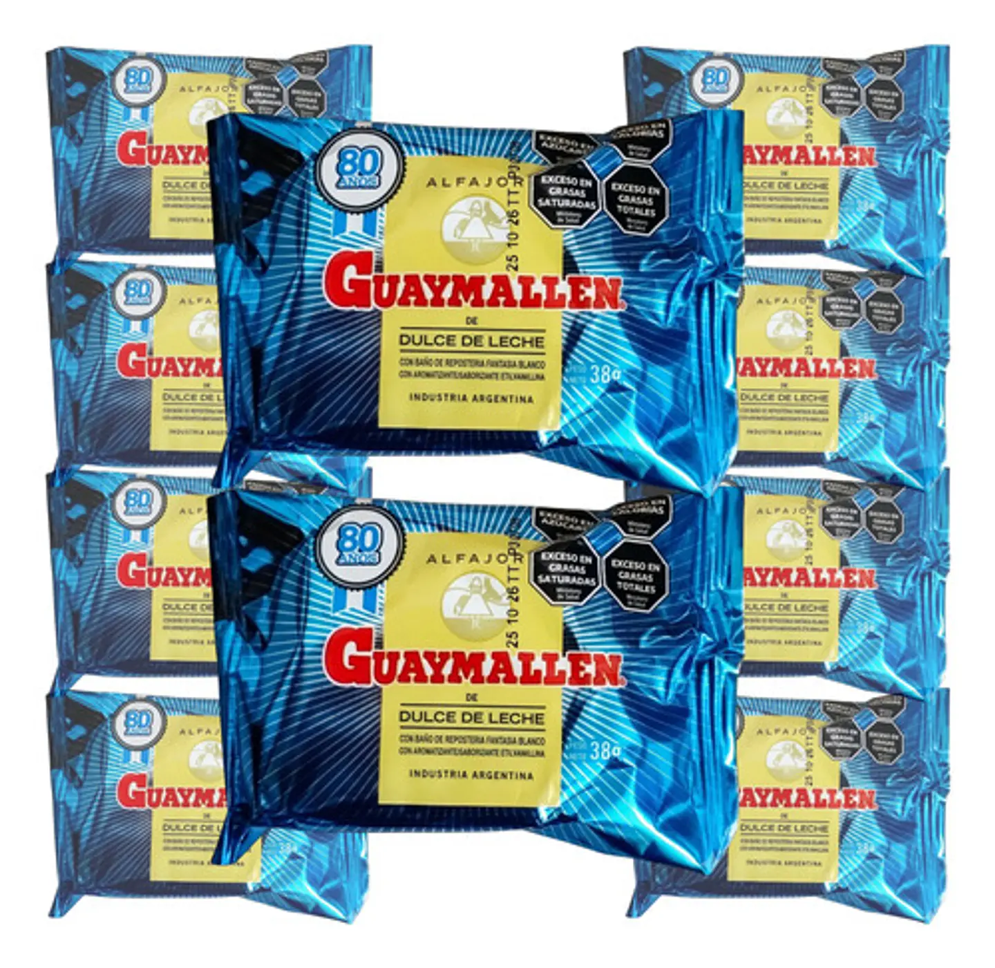 Alfajor Guaymallen Dulce De Leche Blanco Pack 10x38g 4