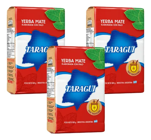 Yerba Mate Taragui Tradicional Pack 3x2 500g 4