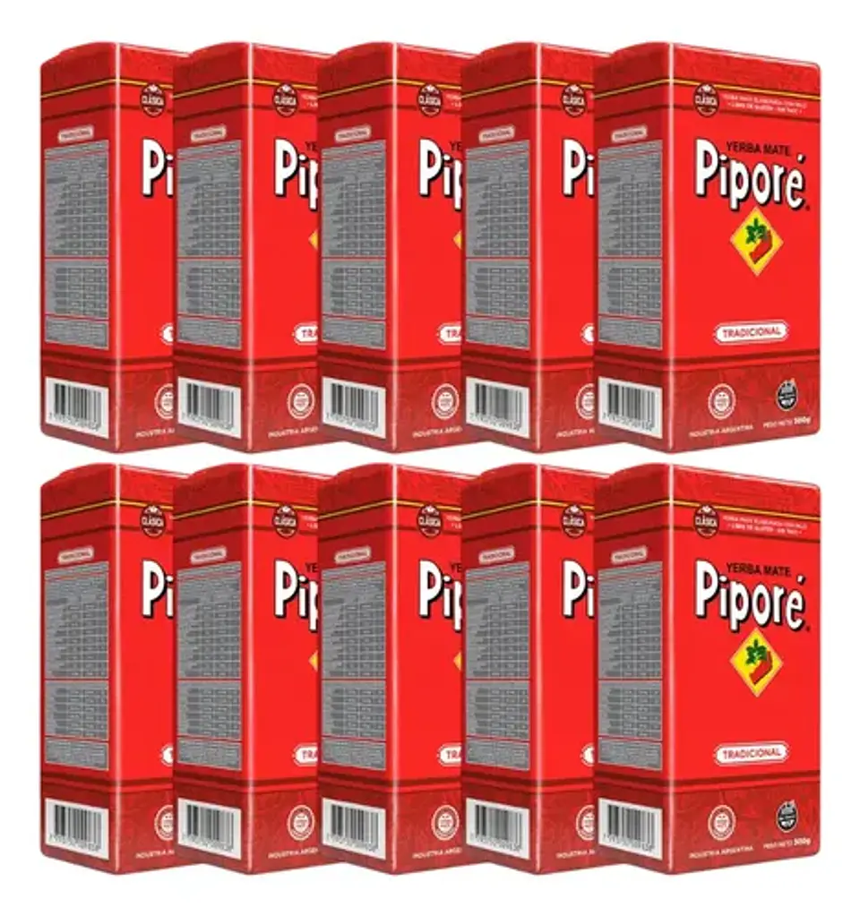 Yerba Mate Piporé Tradicional Pack 10x500g 1