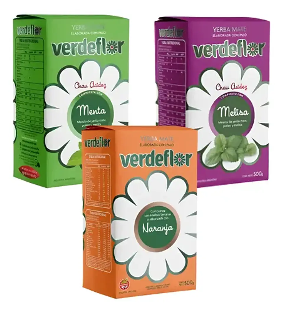 Yerba Mate Verdeflor Menta, Melisa Y Naranja 500g 1