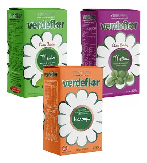 Yerba Mate Verdeflor Menta, Melisa Y Naranja 500g
