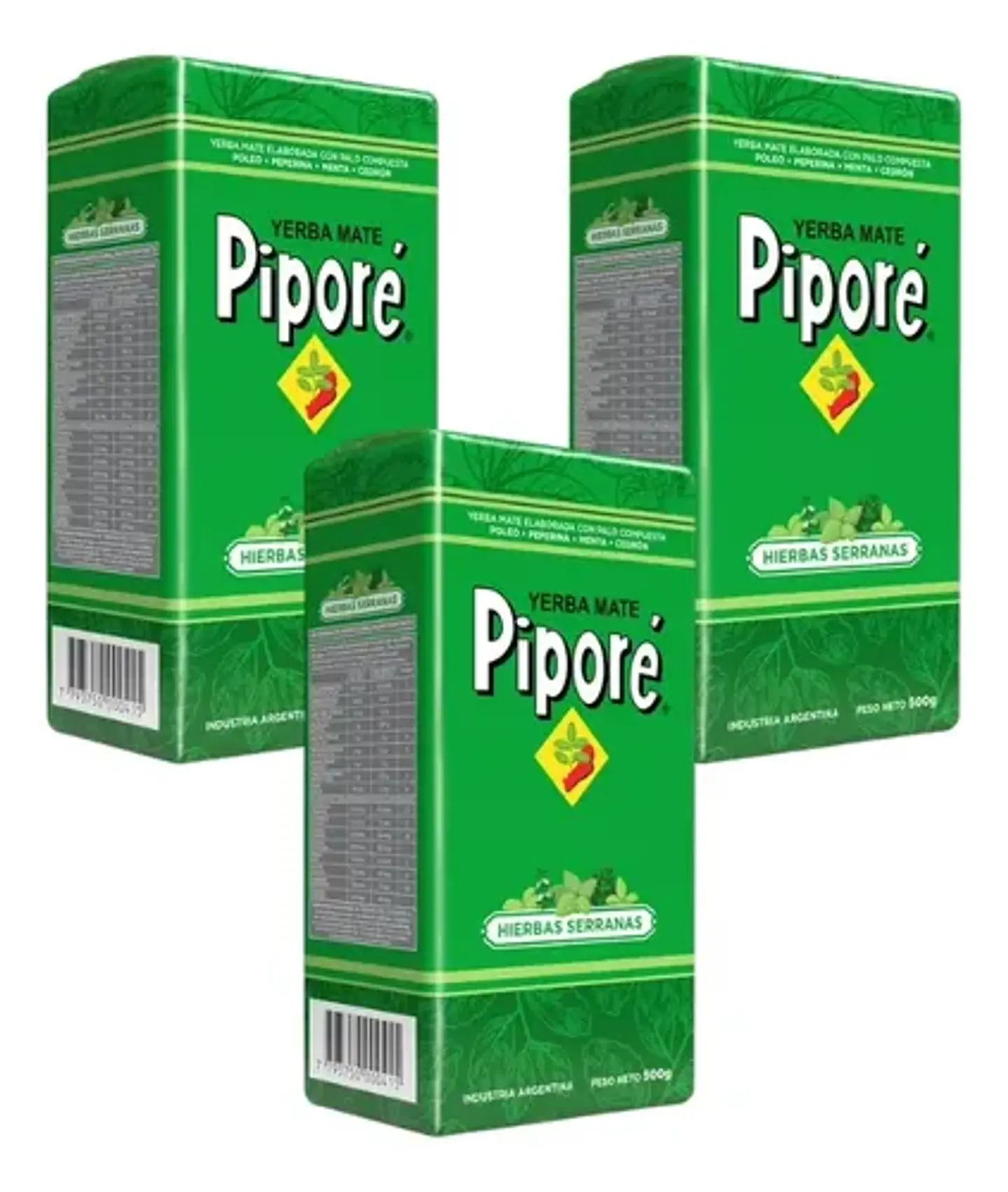 Yerba Mate Piporé Hierbas Serranas Pack 3x2 500g 4