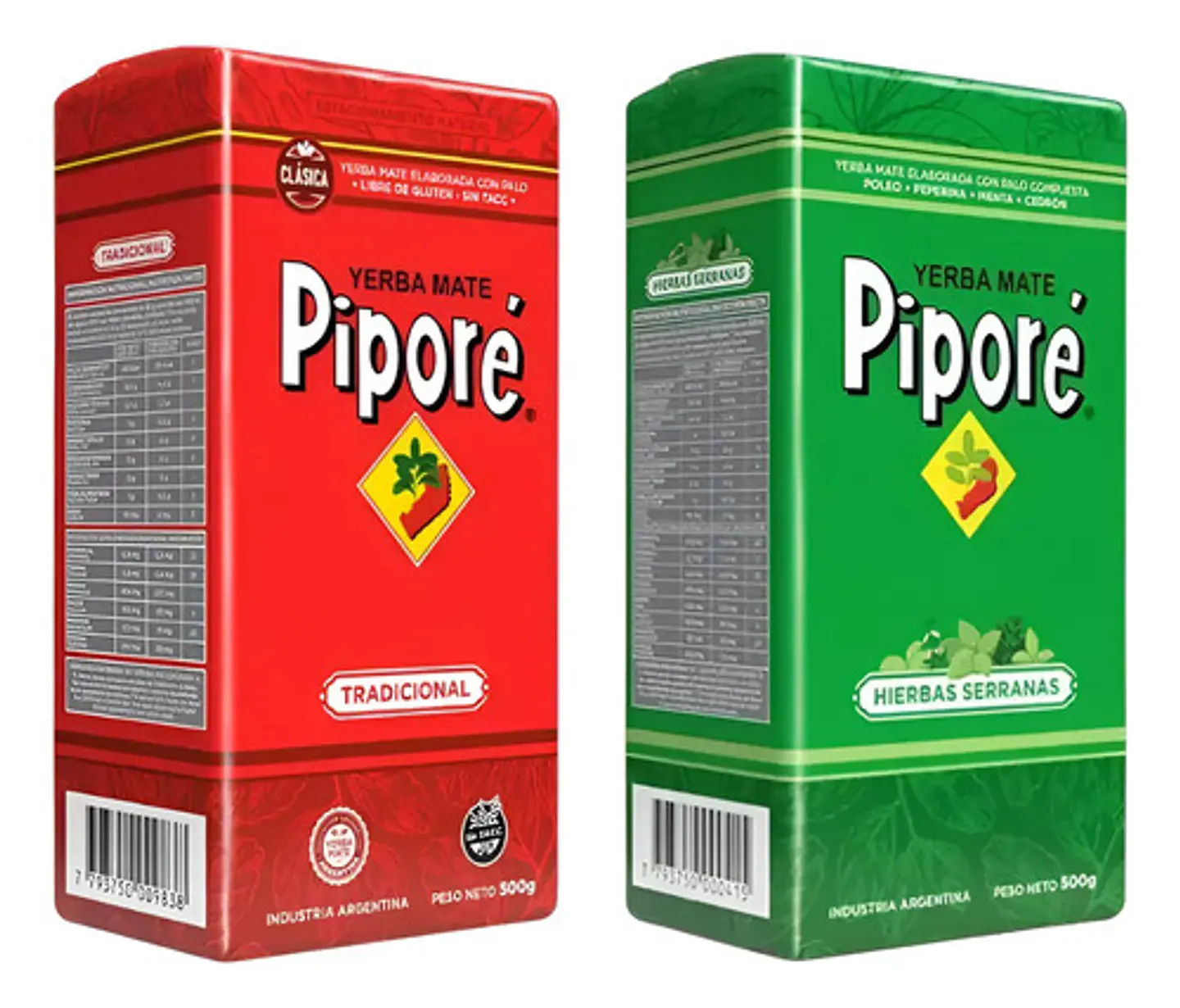 Yerba Mate Piporé Tradicional Y Hierbas Serranas 500g 1
