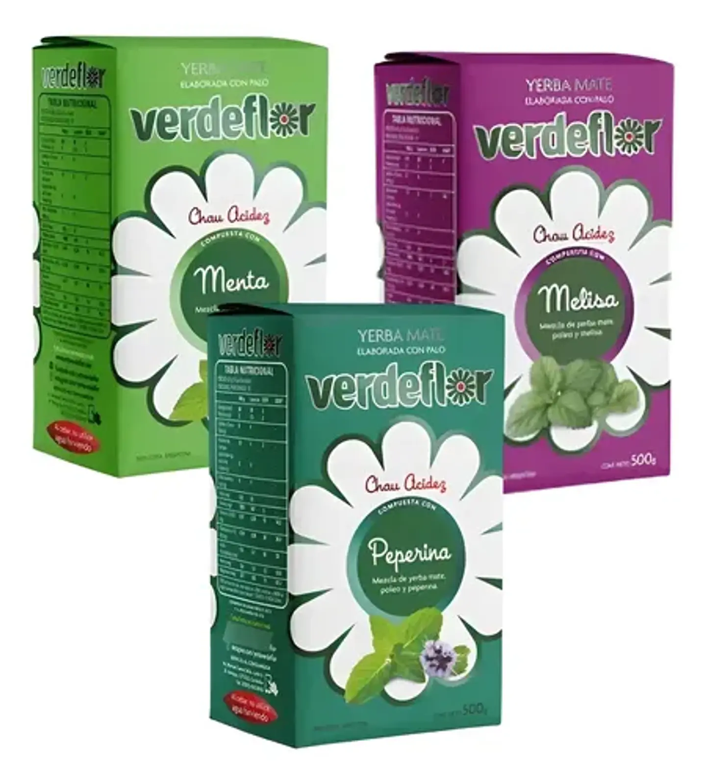 Yerba Mate Verdeflor Menta, Melisa Y Peperina 500g 1