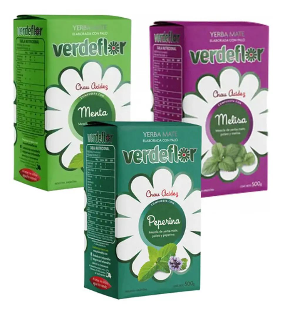 Yerba Mate Verdeflor Menta, Melisa Y Peperina 500g 3