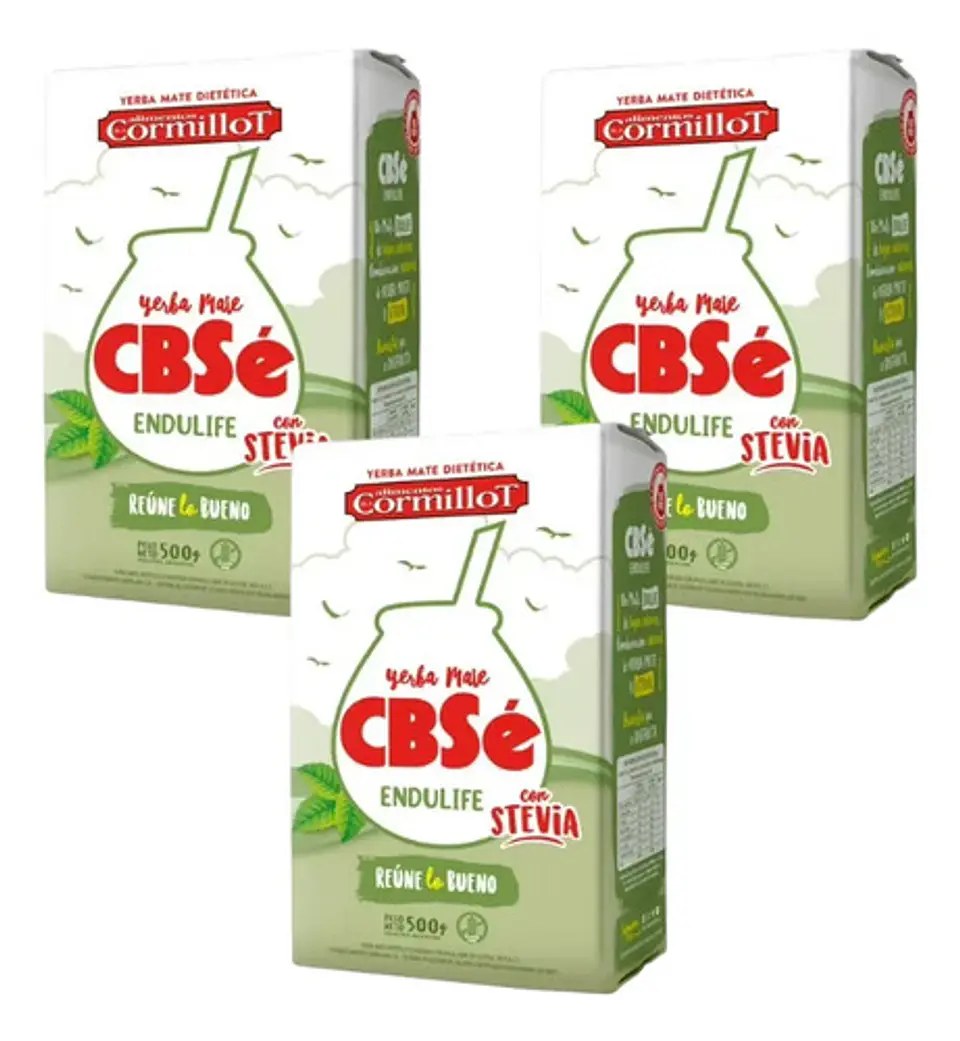 Yerba Mate Cbsé Endulife Pack 3x2 500g 1
