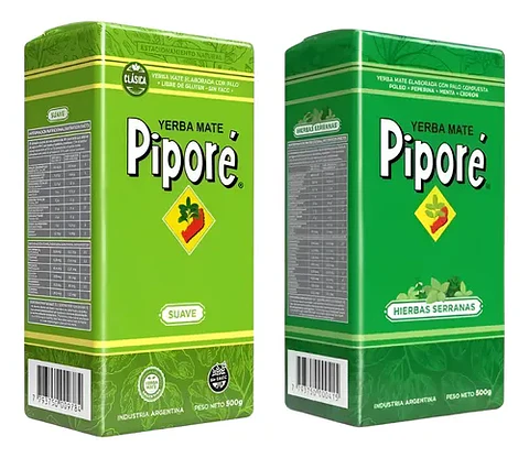 Yerba Mate Piporé Suave Y Hierbas Serranas 500g