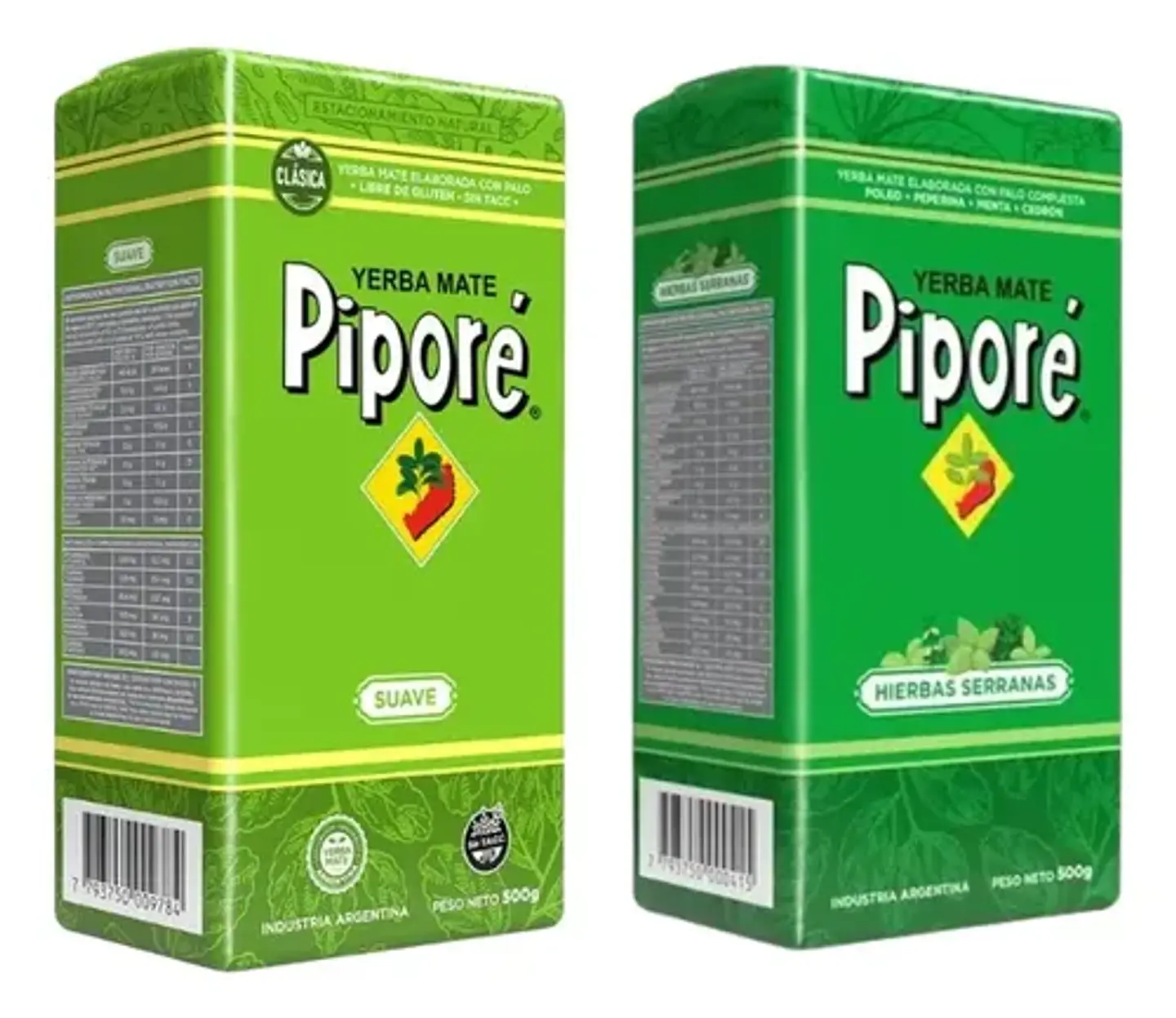 Yerba Mate Piporé Suave Y Hierbas Serranas 500g 2