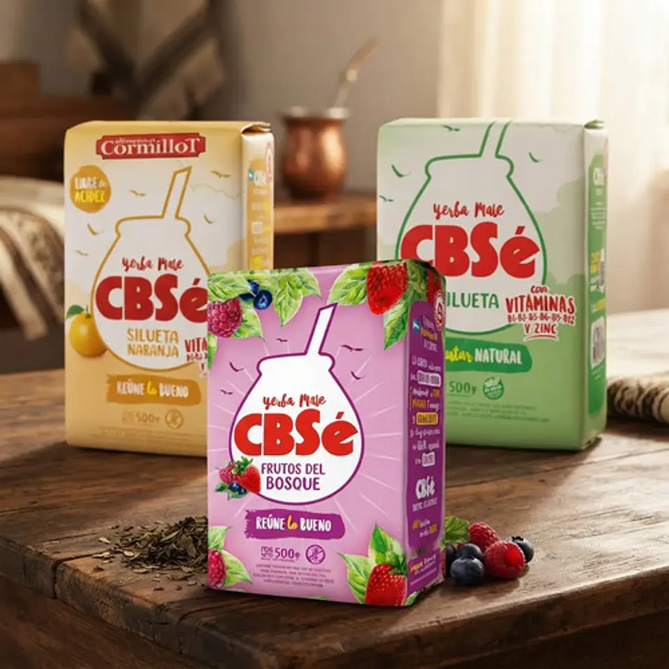 Pack 3 Yerba Mate Cbsé Silueta Y Frutos Del Bosque 500g 4