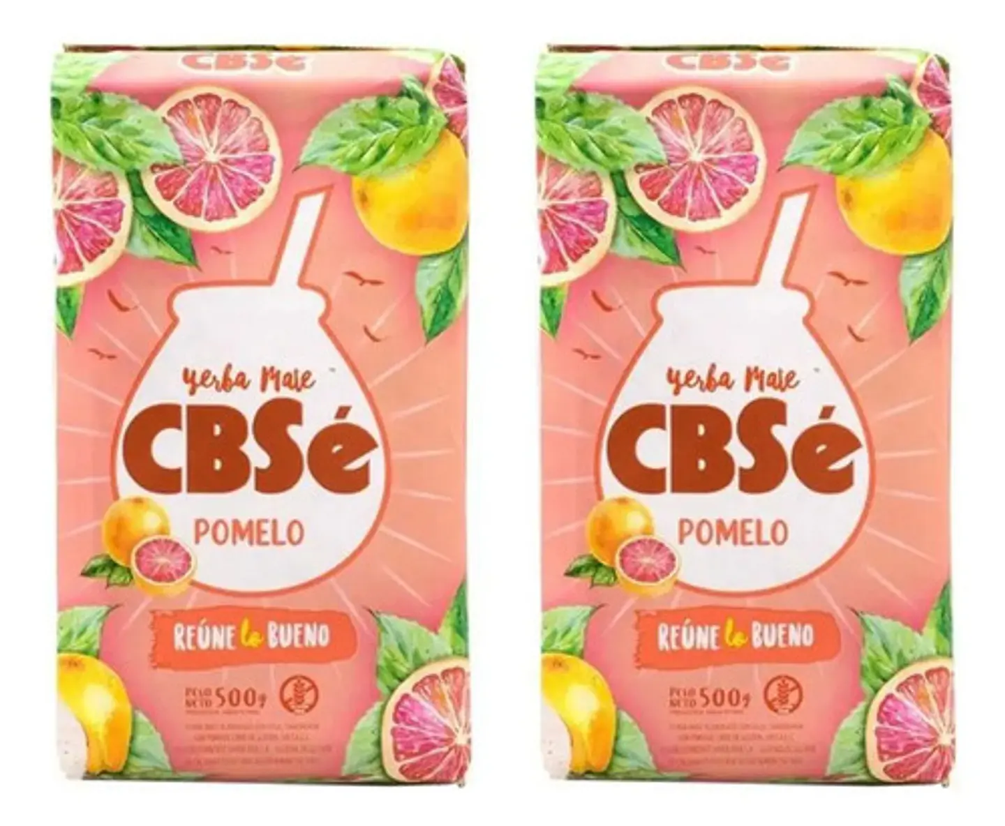 Pack X2u Yerba Mate Cbsé De Pomelo 500g 1